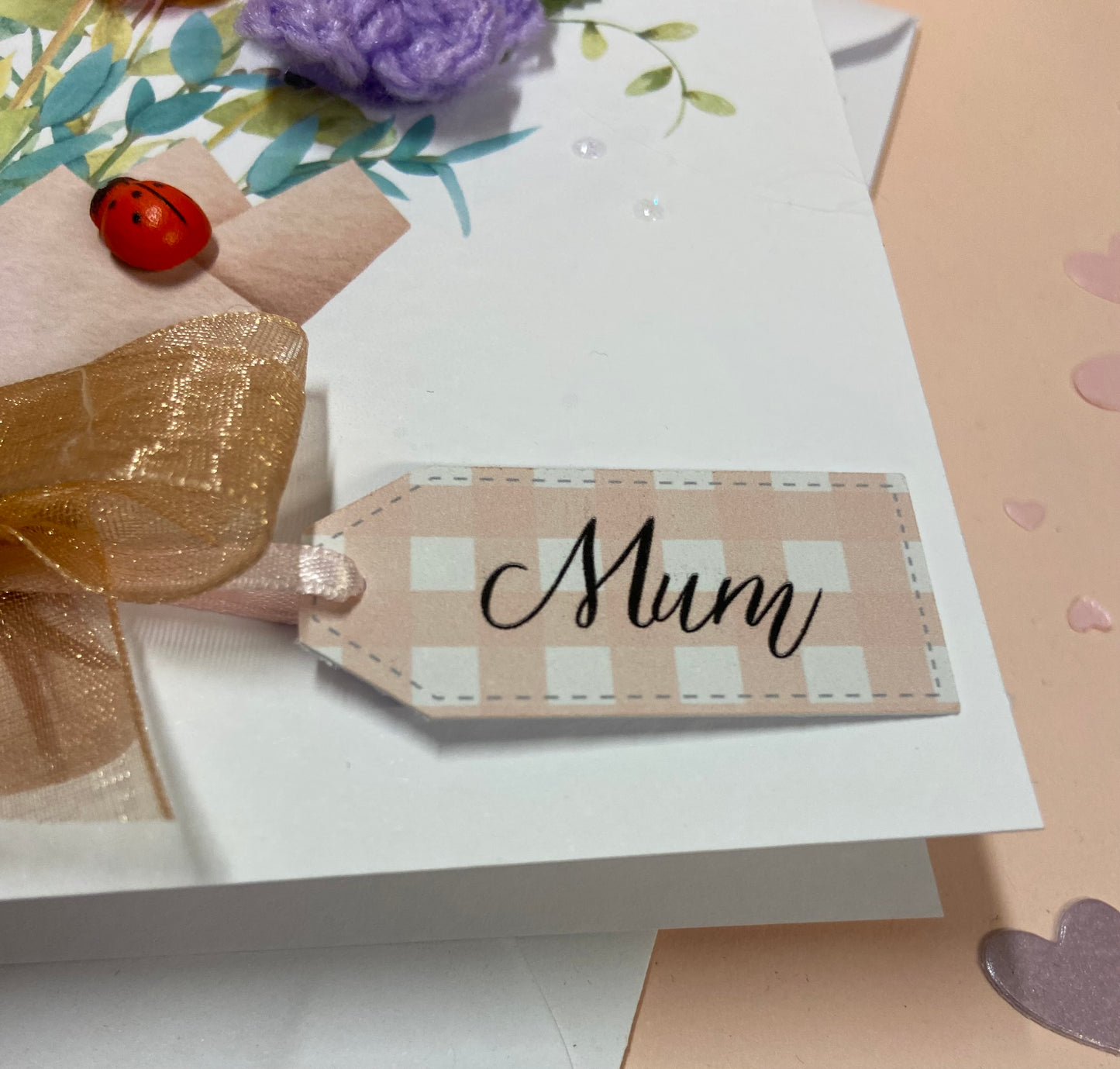 Handmade Crochet Flower Birthday Card for Mum – Unique Keepsake Birthday Card